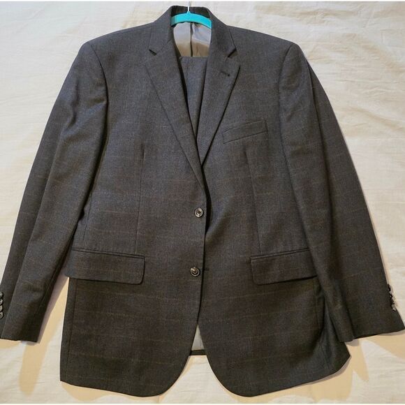 Jos. A. Bank Other - Jos. A. Bank Chatcol Brown Plaid Suit Size 43R Pants Are 36/31